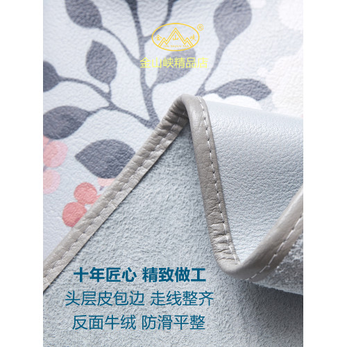 金山峽彩繪天然牛皮蓆頭層水牛皮涼蓆軟蓆真皮床墊牛皮蓆子印花夏