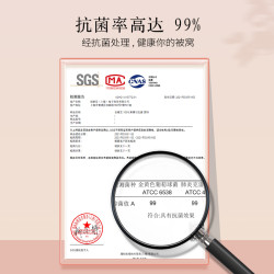 安睡寶母嬰A類全棉抗菌七孔被子被芯春秋被單人棉被被雙人被褥