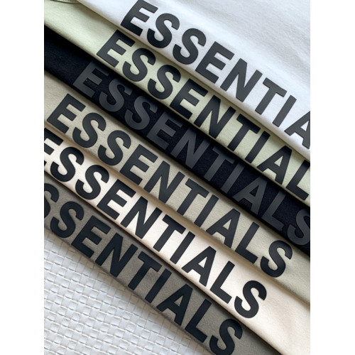 ESSENTIALS膠體字母純棉背心男寬松FOG復線美式休閒圓領無袖T恤女