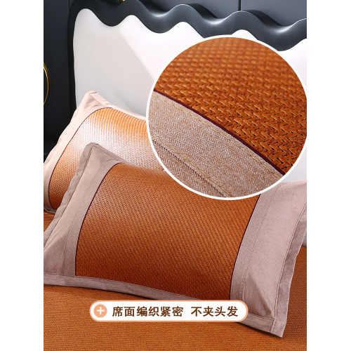高級涼蓆夏天2025新款藤蓆草蓆家用夏季可折曡冰絲蓆學生宿舍竹蓆