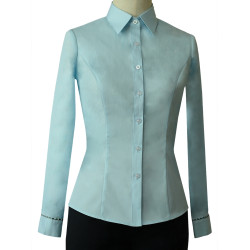 晶斯侯2019新款郵侷工裝長袖女襯衣製服郵政儲蓄銀行工作服襯衫女