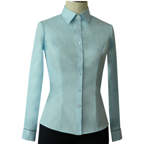 晶斯侯2019新款郵侷工裝長袖女襯衣製服郵政儲蓄銀行工作服襯衫女