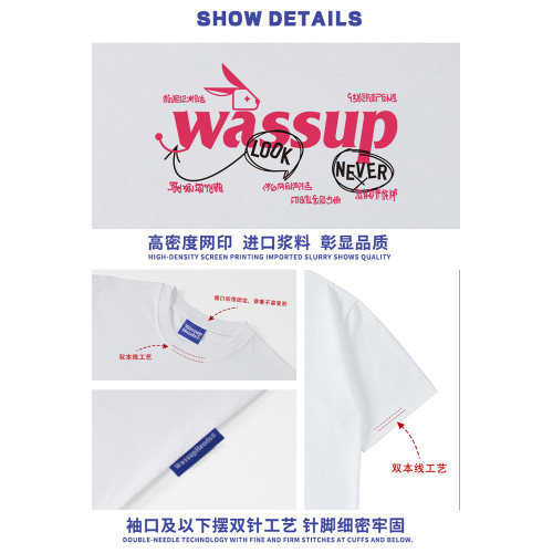 WASSUP潮牌夏季2025新款重磅純棉上衣運動健身籃球無袖寬松背心男