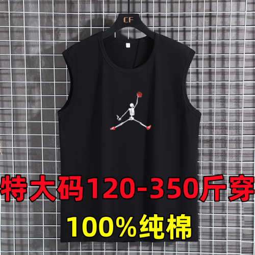300斤胖子加肥加大碼背心純棉男夏季薄款無袖運動汗衫特大號12XL