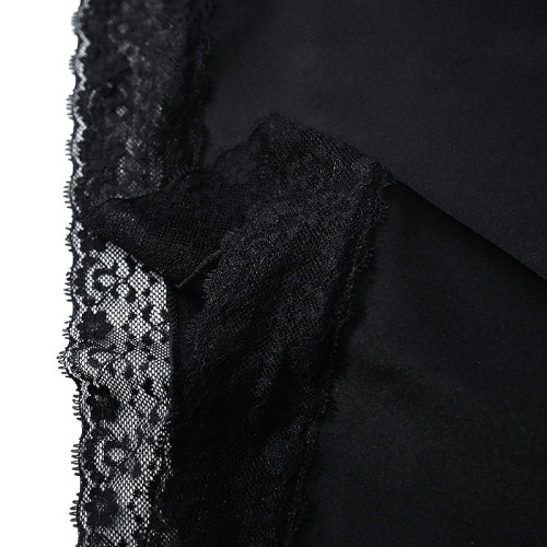 黑色綢緞蕾絲重磅桑蠶絲吊帶衫背心女斜裁真絲上衣打底衫顯瘦百搭