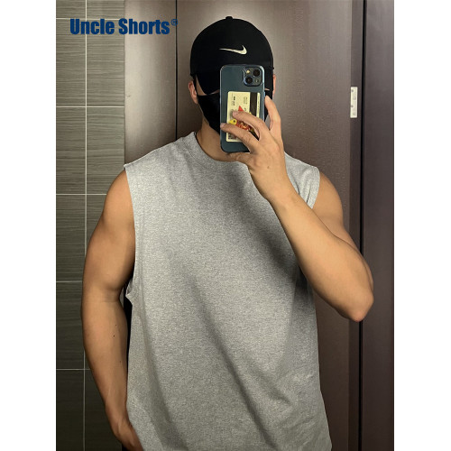 Uncle Shorts純棉坎肩背心男生日常運動休閒無袖上衣T恤寬松百搭