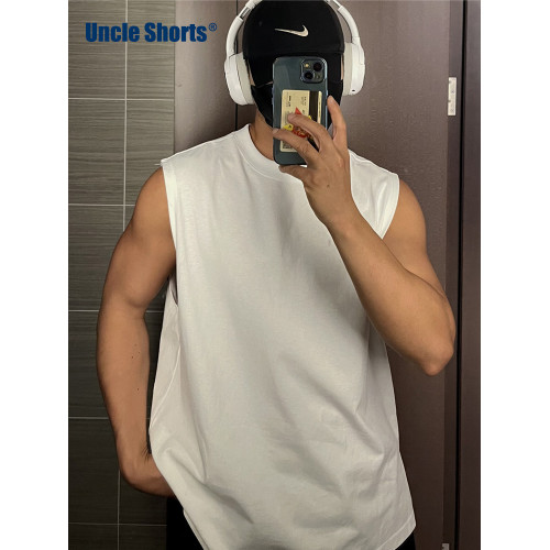 Uncle Shorts純棉坎肩背心男生日常運動休閒無袖上衣T恤寬松百搭