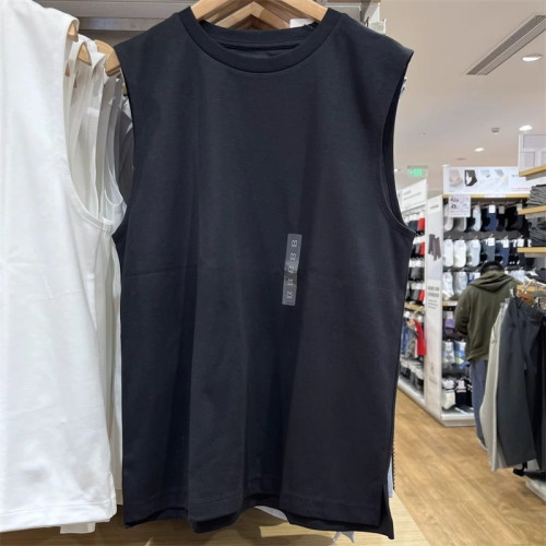 男裝女裝棉混紡無袖T恤吸汗透氣背心休閒坎肩475363 466776