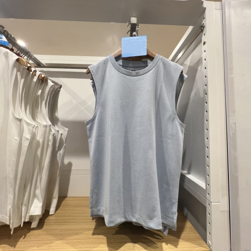 男裝女裝棉混紡無袖T恤吸汗透氣背心休閒坎肩475363 466776