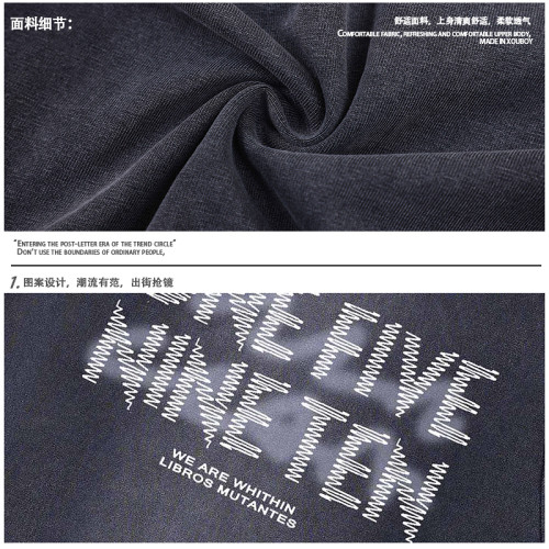 51嘻哈復古vibe做舊漸變印花無袖T恤男美式高街寬松健身坎肩背心