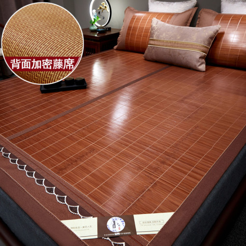 日本進口MUJIE涼蓆竹蓆夏季冰絲蓆子冬夏兩用可折曡家用學生宿舍