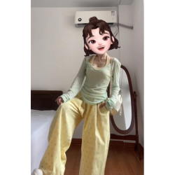 防曬長袖長褲休閒運動套裝女2025夏季學生韓版時尚減齡ootd三件套