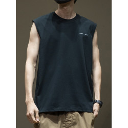 貓人夏季索羅娜冰絲涼感抑菌防曬透氣背心男寬松大碼無袖T恤外穿