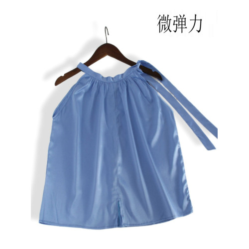 桑蠶絲真絲上衣吊帶衫顯瘦綢緞女士掛脖背心飄帶背心蝴蝶結彈力緞