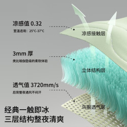 躺島瓜瓜涼蓆即刻涼感2025新款夏季軟涼蓆A類蓆子可機洗冰絲蓆子
