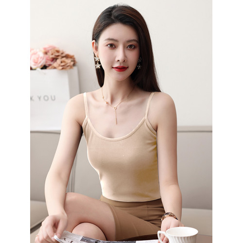 高彈針織衫女夏季2023新款外穿吊帶衫高級感無袖上衣內搭吊帶背心