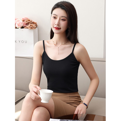 高彈針織衫女夏季2023新款外穿吊帶衫高級感無袖上衣內搭吊帶背心