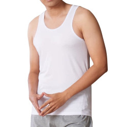 冠得背心男夏薄款青年透氣棉莫代爾健身大號寬松外穿吊帶男2件裝