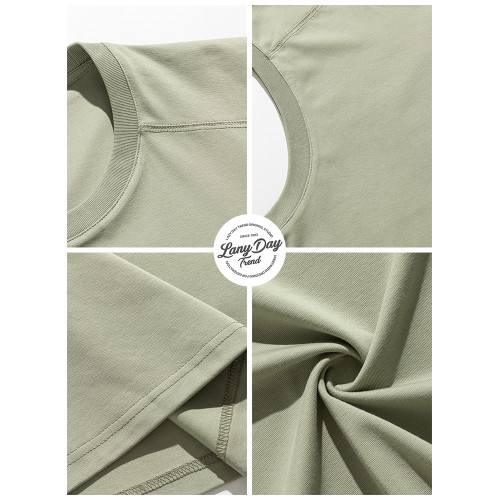 LAZY DAY原創男裝美式重磅260g涼感速乾圓領背心男士夏季無袖T恤 LAZY DAY原創男裝美式重磅260g涼感速乾圓領背心男士夏季無袖T恤