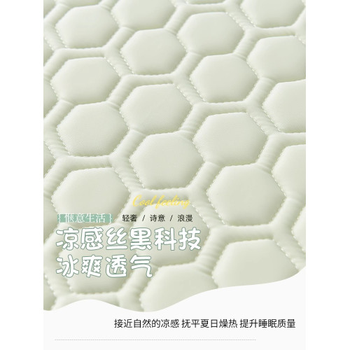 高級夏季涼感冰絲乳膠涼蓆2025新款床裙款公主風軟蓆學生宿舍單人
