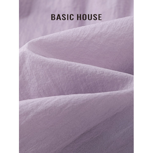 百家好/Basic House寬松休閒抽繩防曬服松緊短款半身裙運動套裝女