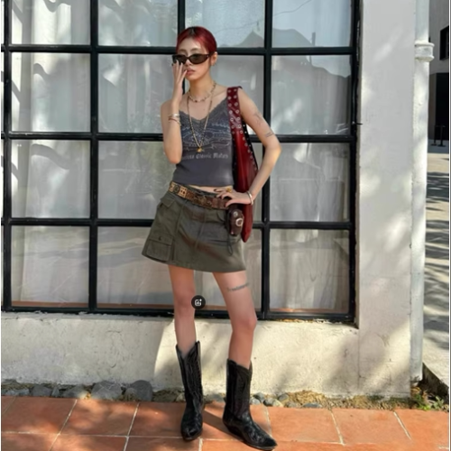 2025夏季新款蕾絲上衣打底做舊復古背心吊帶衫女