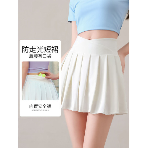 專業高級羽毛球服女夏季運動套裝健身衣短袖跑步速乾百褶網球短裙