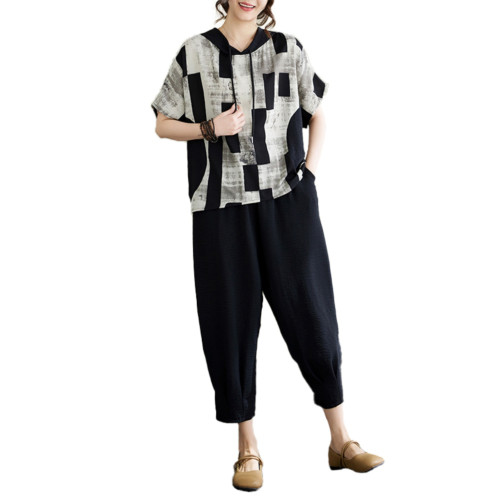 洋氣品牌媽媽短袖夏裝2025新款端莊大氣運動套裝年輕上衣中年女裝
