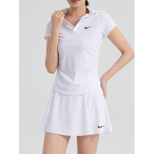 品牌N1KE羽毛球服運動套裝女士速乾瑜伽網球裙褲夏季跑步健身短袖