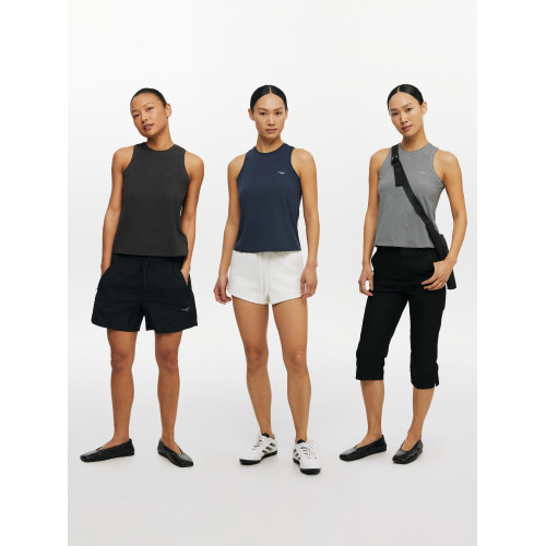 Oneup運動背心女士夏季美式高彈透氣無袖修身跑步健身瑜伽服上衣