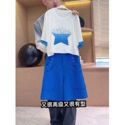 歐貨休閒運動套裝女夏2025新款時尚洋氣設計感字母短袖短褲兩件套