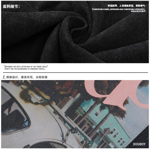 51嘻哈vintage復古年代感純棉無袖坎肩男阿美哢嘰寬松情侶背心潮