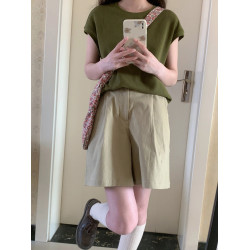 減齡復古休閒運動套裝女夏季寬松顯瘦學生韓版短袖短褲跑步兩件套