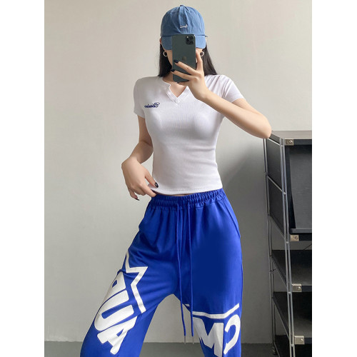跳舞爵士舞服裝女團演出服成人夏季啦啦隊街舞衣服廣場舞運動套裝
