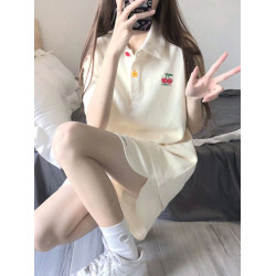 少女學生運動套裝女夏日系小清新短褲兩件套Polo衫休閒運動服寬松