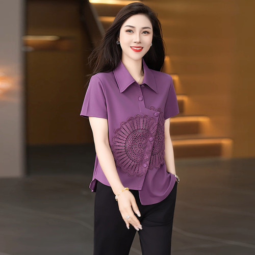 恒源祥彩羊運動套裝女夏季新款薄款短袖休閒服中式時尚洋氣兩件套