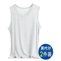 皮爾卡丹背心男款夏季圓領坎肩上衣薄款老頭打底汗衫吊帶無袖t恤