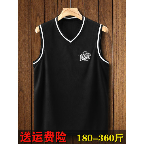 大碼新款籃球服套裝男背心隊服訓練服學生比賽服速乾球衣簡約圖案