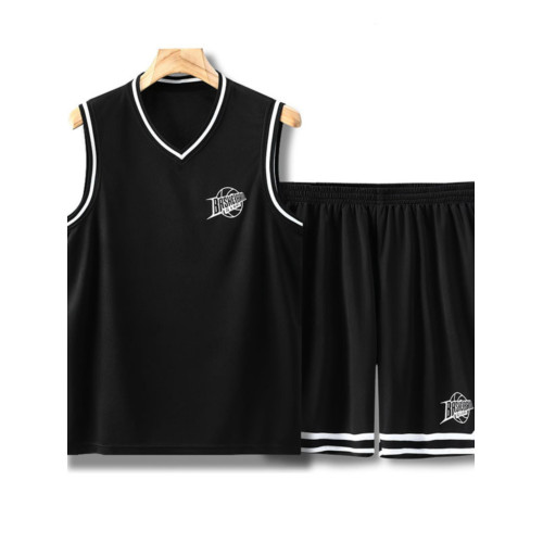 大碼新款籃球服套裝男背心隊服訓練服學生比賽服速乾球衣簡約圖案