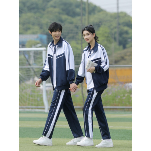 班服春秋季中學生運動套裝開學典禮校服韓版寬松外套高中生三件套