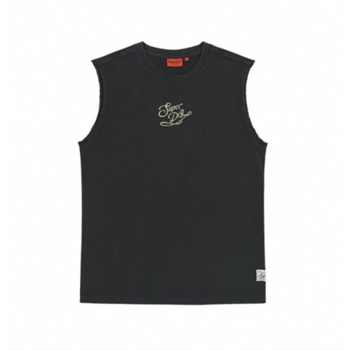 Superdry極度乾燥25SS風格印花時尚休閒寬肩質感無袖T恤背心