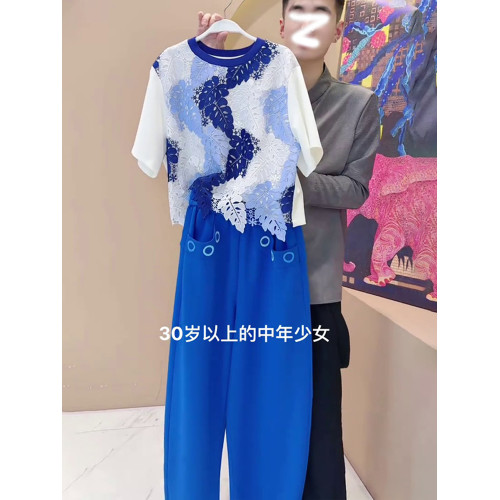 歐貨休閒運動套裝女夏季2025新款時尚洋氣設計感拼接短袖兩件套潮