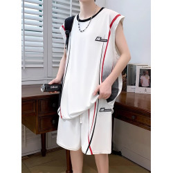 青少年夏季速乾t恤男孩球衣初中高中學生背心籃球服大童運動套裝