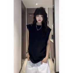 cleanfit亨利領背心男夏季薄款美式重磅無袖t恤休閒運動坎肩汗衫