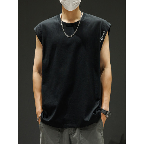 夏季新款男士短袖t恤加肥加大碼胖子背心320斤無袖男衣服潮體恤衫