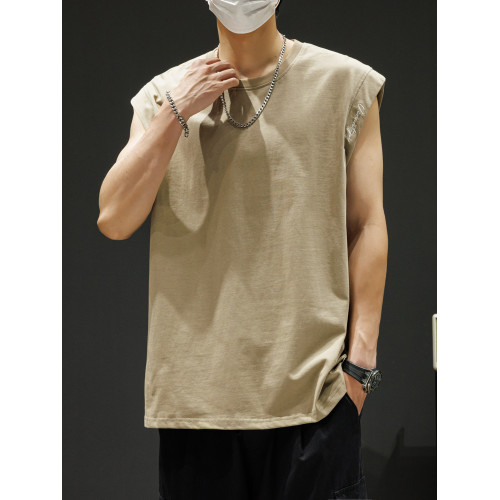 夏季新款男士短袖t恤加肥加大碼胖子背心320斤無袖男衣服潮體恤衫