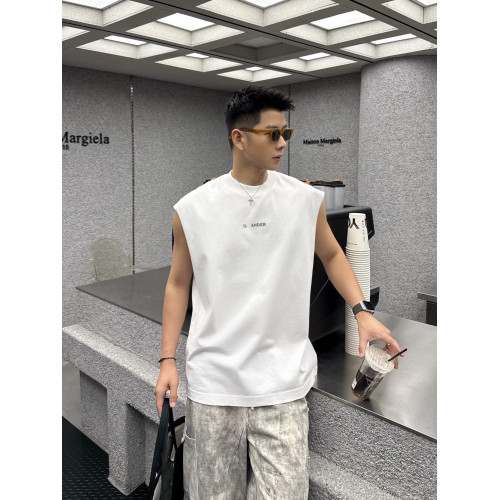 2025夏季新款男士背心潮牌痞帥男款印花字母寬松透氣高街 無袖T恤