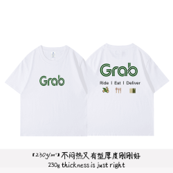 Grab東南亞紀念款T恤短袖半袖衫上衣服體恤打底衫2025純棉背心潮