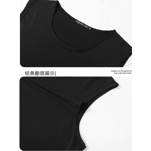 350斤速乾冰絲涼感網眼坎肩背心無袖男t恤oversize健身運動兩件套