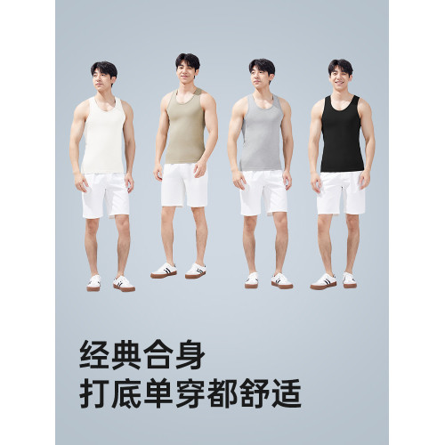 新一系男式汗背心夏季新款運動健身坎肩背心透氣速乾無袖打底衫
